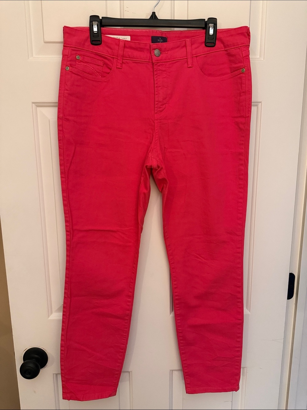 NYDJ Hot Pink Ankle Jeans — Slim Cropped Fit